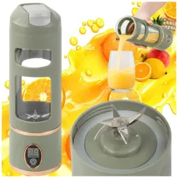 Blender kielichowy bezprzewodowy smoothie kubek mikser 450 ml zielony-5907451391013