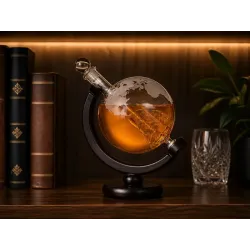 Karafka do whisky globus 2 szklanki zestaw dekoracyjny i elegancki-5907451377994