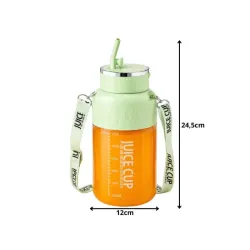 Bidon blender butelka usb 1200ml kubek do smoothie shaker ze słomką-5907451389966