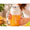 Bidon blender butelka usb 1200ml kubek do smoothie shaker ze słomką paskiem-5907451389959