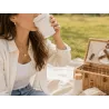 Składany kubek silikonowy z pokrywką 200 ml turystyczny na biwak plażę-5907451383827