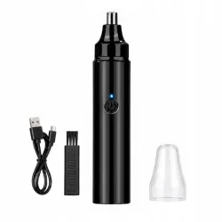 Trymer do nosa i uszu elektryczny usb 2W czarny maszynka do włosków-5907451383087