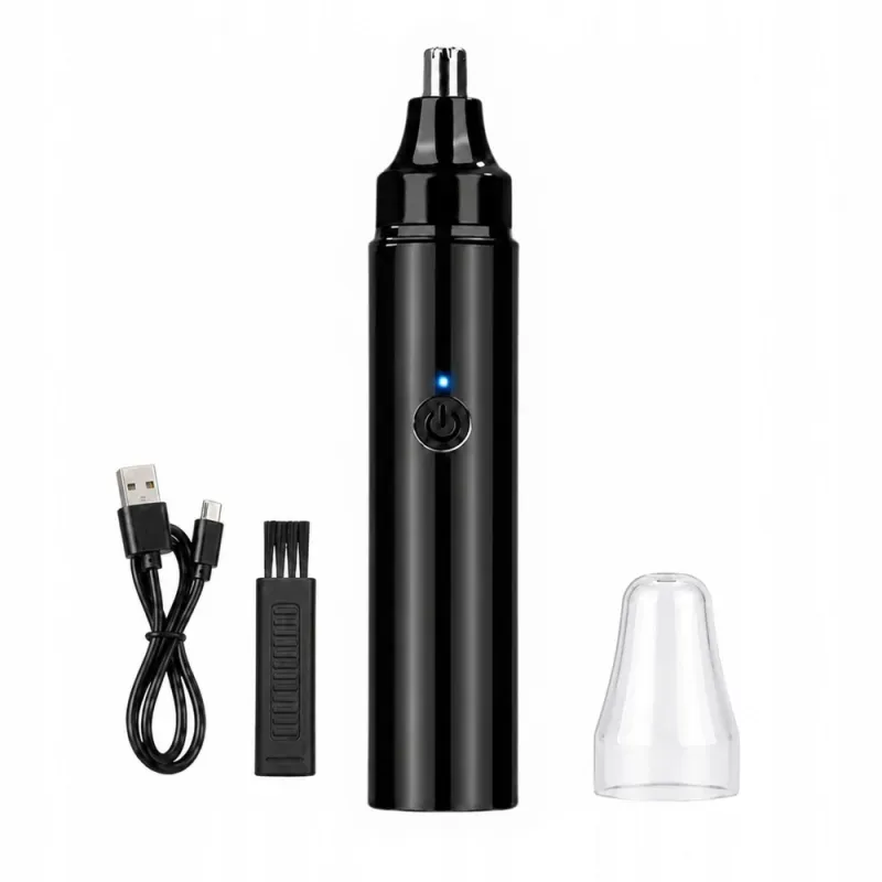 Trymer do nosa i uszu elektryczny usb 2W czarny maszynka do włosków-5907451383087