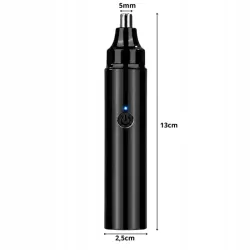 Trymer do nosa i uszu elektryczny usb 2W czarny maszynka do włosków-5907451383087