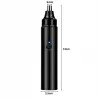 Trymer do nosa i uszu elektryczny usb 2W czarny maszynka do włosków-5907451383087
