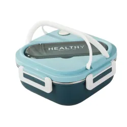 Śniadaniówka z przegródkami pojemnik sztućce lunchbox do mikrofali 1000ml-5907451378793