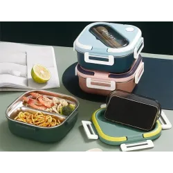 Śniadaniówka z przegródkami pojemnik sztućce lunchbox do mikrofali 1000ml-5907451378793