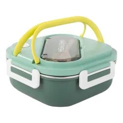 Śniadaniówka z przegródkami pojemnik sztućce lunchbox do mikrofali 1000ml-5907451378816