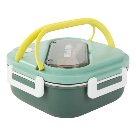 Śniadaniówka z przegródkami pojemnik sztućce lunchbox do mikrofali 1000ml-5907451378816