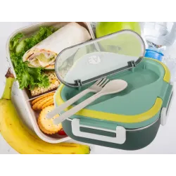 Śniadaniówka z przegródkami pojemnik sztućce lunchbox do mikrofali 1000ml-5907451378816