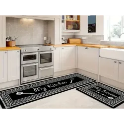 Dywanik dywan dekoracyjny kuchenny zestaw 2 szt. Kuchnia wzory chodnik-5907451375792