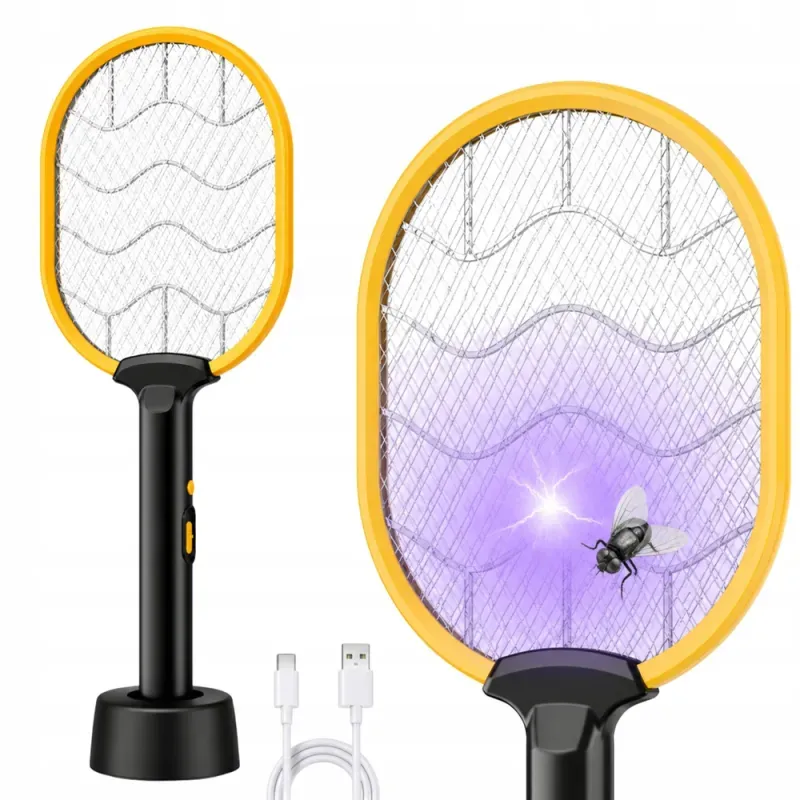 Elektryczna łapka na komary muchy owady ćmy usb lampa uv rakieta-5907451383131