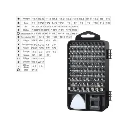 Zestaw precyzyjnych śrubokrętów torx wkrętaki 115w1 dla amatorów-5907451330326