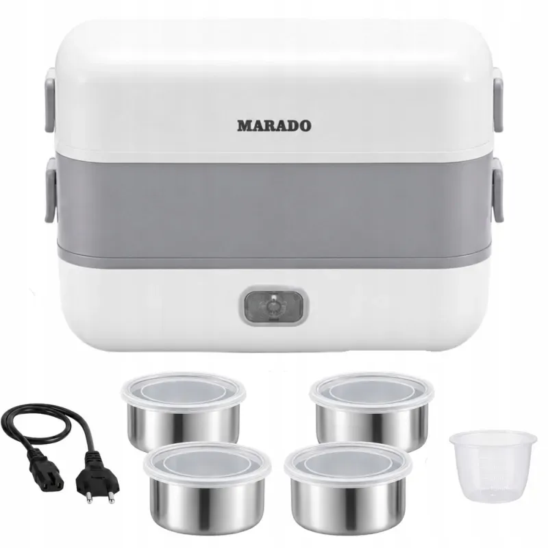 Elektryczny lunch box podgrzewacz do jedzenia termos 200w 4 pojemniki-5907451389737
