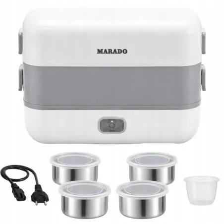 Elektryczny lunch box podgrzewacz do jedzenia termos 200w 4 pojemniki-5907451389737