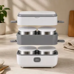 Elektryczny lunch box podgrzewacz do jedzenia termos 200w 4 pojemniki-5907451389737
