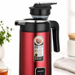 Czajnik elektryczny bezprzewodowy dzbanek termos cichy 3,5l 1500w czerwony-5907451389720