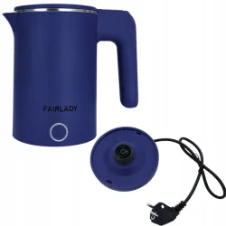 Czajnik elektryczny bezprzewodowy cichy mocny 800w 1l niebieski-5907451389621