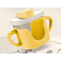 Kubek niekapek dla dziecka do picia silikonowe uchwyty 300ml ze słomką-5907451391754