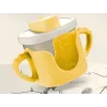 Kubek niekapek dla dziecka do picia silikonowe uchwyty 300ml ze słomką-5907451391754
