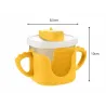 Kubek niekapek dla dziecka do picia silikonowe uchwyty 300ml ze słomką-5907451391754