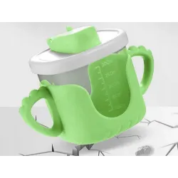 Kubek niekapek dla dziecka do picia silikonowe uchwyty 300ml ze słomką-5907451391747