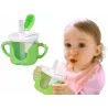 Kubek niekapek dla dziecka do picia silikonowe uchwyty 300ml ze słomką-5907451391747
