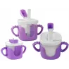 Kubek niekapek dla dziecka do picia silikonowe uchwyty 300ml ze słomką-5907451391730