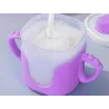 Kubek niekapek dla dziecka do picia silikonowe uchwyty 300ml ze słomką-5907451391730