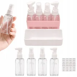 Zestaw butelek podróżnych pojemniki 4x50ml na kosmetyki organizer-5907451382547