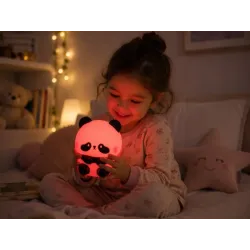 Lampka nocna silikonowa panda RGB dla dzieci dotykowa akumulatorowa-5907451381816