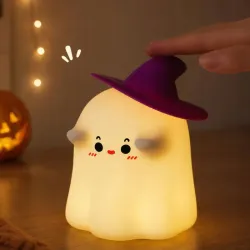 Lampka nocna led duszek dekoracja halloween rgb dotykowa silikonowa-5907451381809