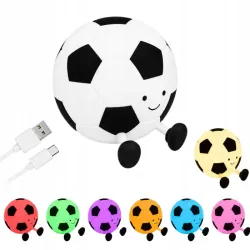 Lampka led piłka nożna silikonowa miękka kolorowa usb rgb dotykowa-5907451381786