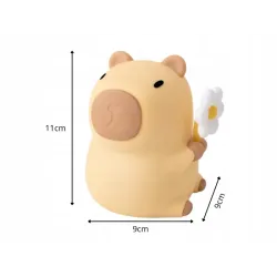 Lampka nocna kapibara dotykowa dla dzieci silikonowa usb timer 30min-5907451381670