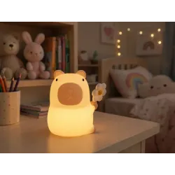 Lampka nocna kapibara dotykowa dla dzieci silikonowa usb timer 30min-5907451381670
