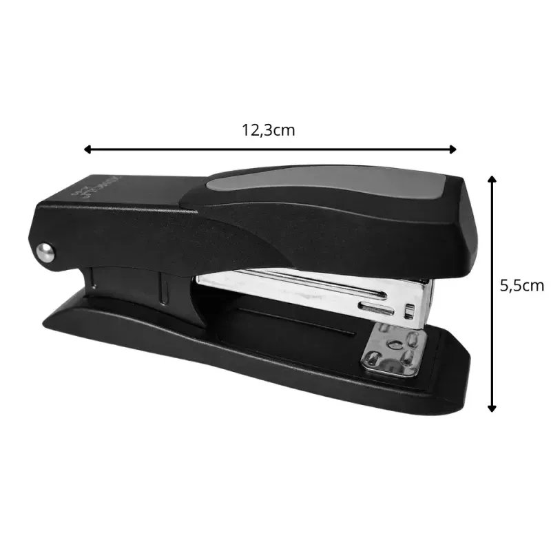 Zszywacz biurowy do 25 kartek metalowy czarny ergonomiczny do biura szkoły-5907451387863