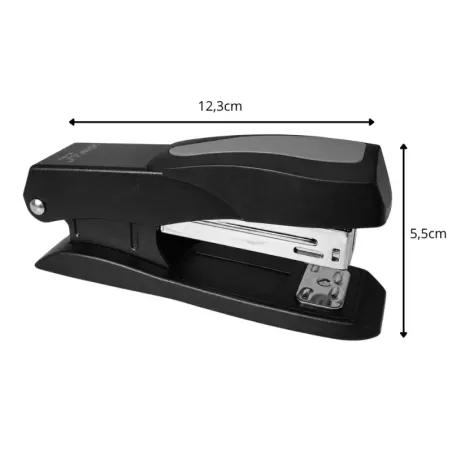Zszywacz biurowy do 25 kartek metalowy czarny ergonomiczny do biura szkoły-5907451387863