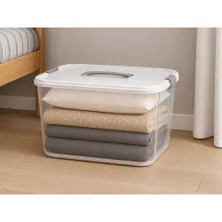 Pojemnik do przechowywania z pokrywą uchwyt zamknięcie duży pojemność 20l-5907451390689