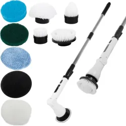 Elektryczna szczotka obrotowa do czyszczenia kafli mop zestaw-5907451377239