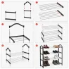 Regał szafka na buty metalowy 4 poziomy stojak półka organizer przedpokoju-5907451382608