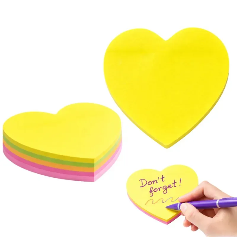 Karteczki samoprzylepne serce serduszko 100 szt notatki sticky notesik mały-5907451387788