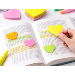 Karteczki samoprzylepne serce serduszko 100 szt notatki sticky notesik mały-5907451387788