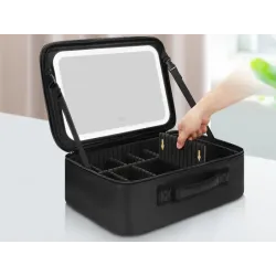 Kuferek na kosmetyki kosmetyczka podróżna organizer szkatułka lusterko-5907451380697