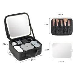 Kuferek na kosmetyki kosmetyczka podróżna organizer szkatułka lusterko-5907451380697