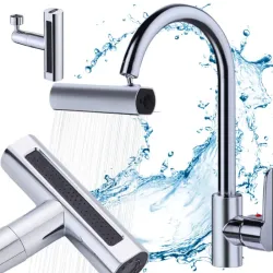 Perlator do kranu przedłużka obrotowa rozpryskowa do baterii 4 tryby-5907451376591