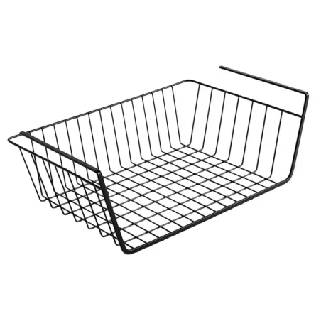 Kosz podwieszany pod półkę kosz metalowy organizer biały koszyk-5907451371398