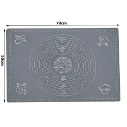 Stolnica silikonowa 50x40cm mata kuchenna do wyrabiania ciasta zwijana-5907451378038