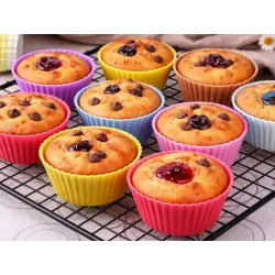 Foremki silikonowe 12 szt na babeczki desery muffinki do pieczenia-5907451377833