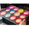 Foremki silikonowe 12 szt na babeczki desery muffinki do pieczenia-5907451377833