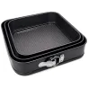 Zastaw 3 form tortownic do pieczenia ciast tortów kwadratowe blachy-5907451377802
